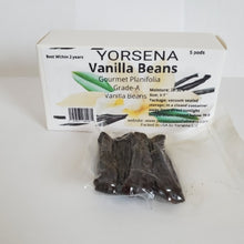Load image into Gallery viewer, Vanilla beans planifolia Grade-A 5 pods
