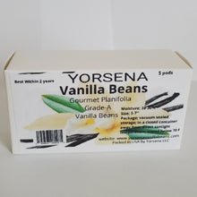 Load image into Gallery viewer, Vanilla beans planifolia Grade-A 5 pods